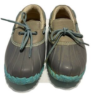 JBU Jambu Gwen Waterproof Lace Low Top Slip-on Duck Shoes Women 6M Gray Vegan